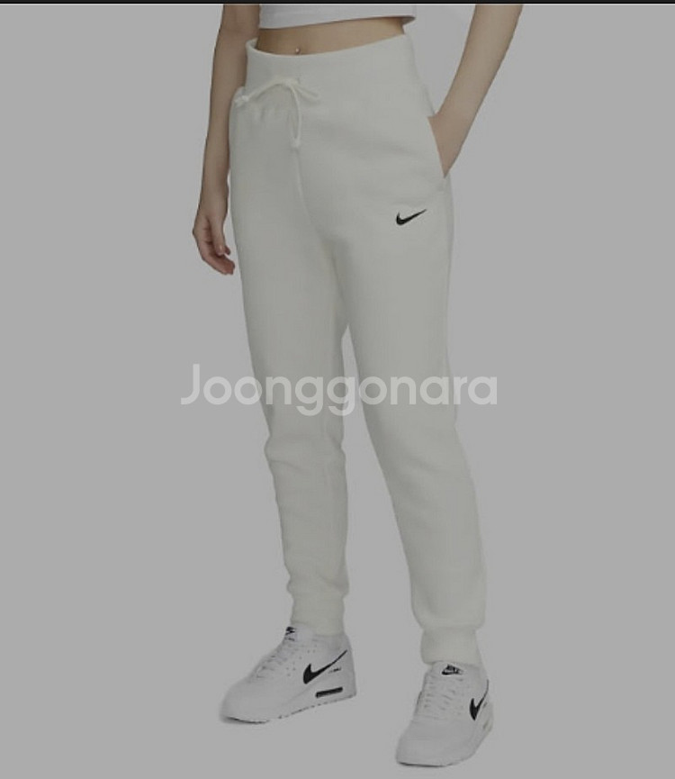 1개 새상품 S M L - 나이키 여성 기모 플리스 화이트 조거 팬츠 63000원드림--3