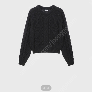 모노하 cable knit 차콜