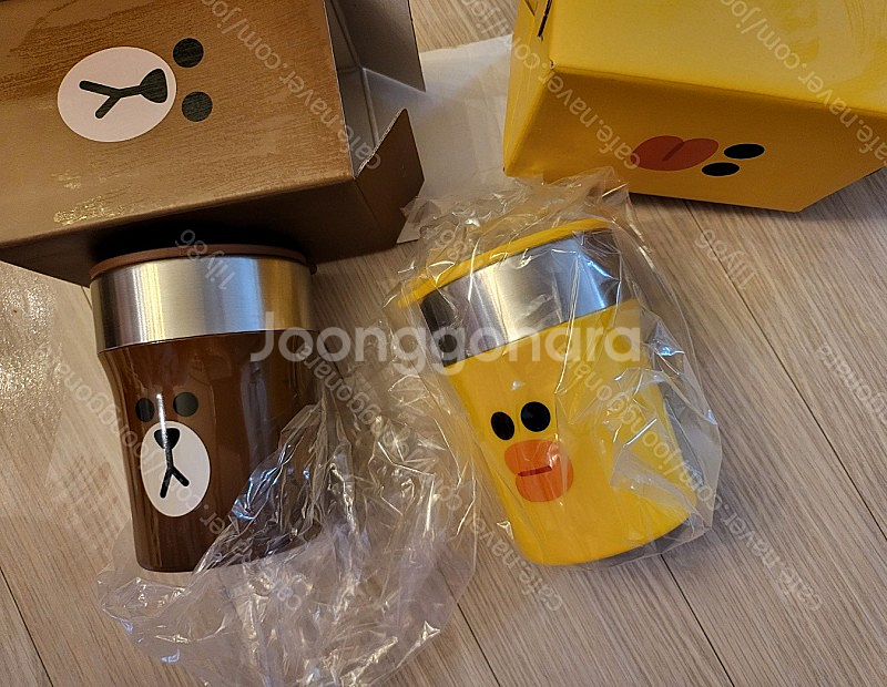 라인프렌즈 브라운 샐리 머그 텀블러 올라프 엘사 머그--3