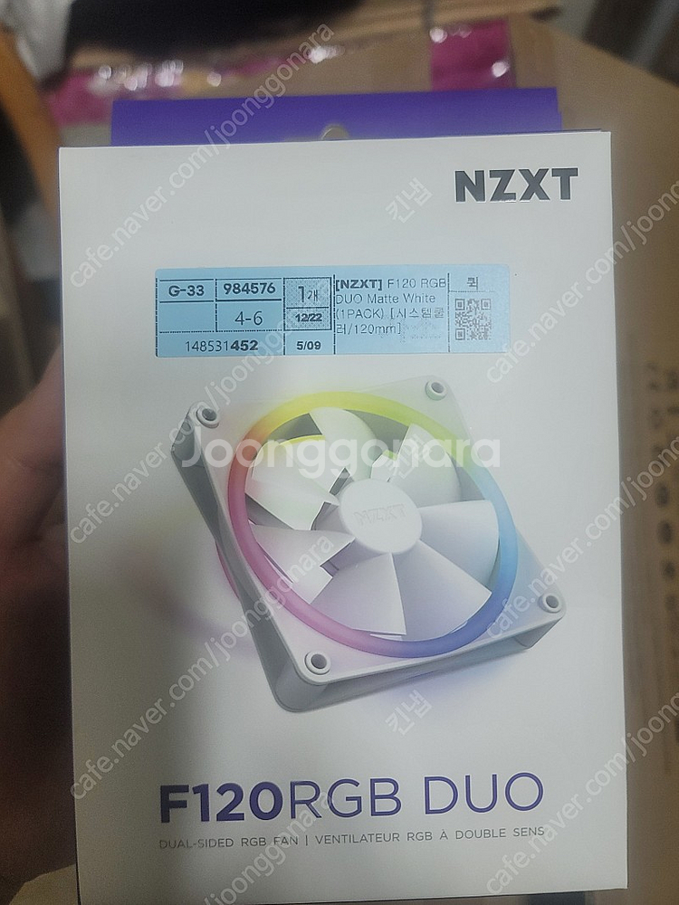 nzxt f120 rgb duo 화이트 판매합니다--0
