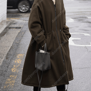 베르데오시도 Reversible MA-1 Flight Coat - 100% Cashmere and Parachute (Dark Olive) XS