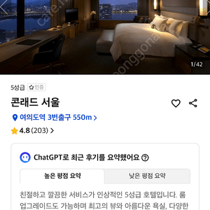 여의도콘래드호텔 양도 12.30~31일