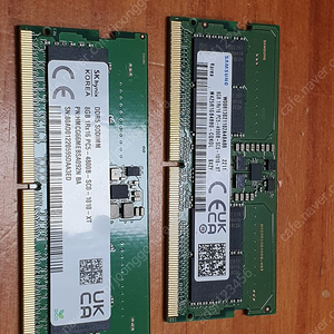 노트북 램 (ram) ddr5 8gb 2개 판매합니다