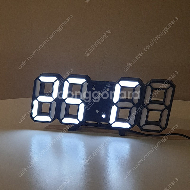 3D 디지털 LED시계 탁상 벽시계 온도표시 소리반응--5