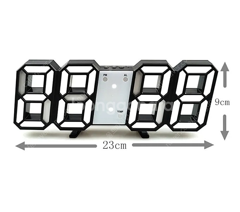 3D 디지털 LED시계 탁상 벽시계 온도표시 소리반응--9