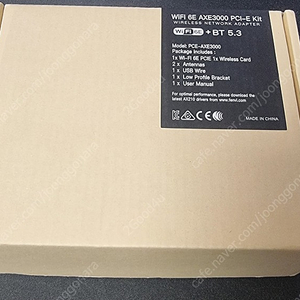 [미개봉] 데스크탑 무선랜카드 WiFi 6E AXE3000 PCI-E (AX210) + 연장안테나