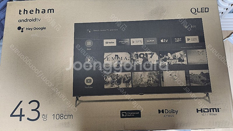 더함 43인치 4k qled 스마트tv 판매합니다. UA431QLED--1