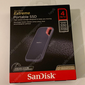 샌디스크 익스트림 포터블 ssd 4tb (미개봉)