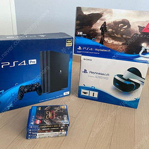 [전주/익산/군산]PS4 pro + PSVR (3번 셋) + 슈팅컨트롤러 + 스탠드 + 게임 6종 팝니다