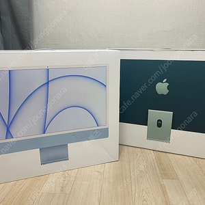 Apple M1 칩 장착 블루 24형 중급형 미개봉 새상품 8코어 CPU8코어 GPU 8GB 통합 메모리, 매직 마우스, 매직키보드(터치아이디 탑재) 팝니다.