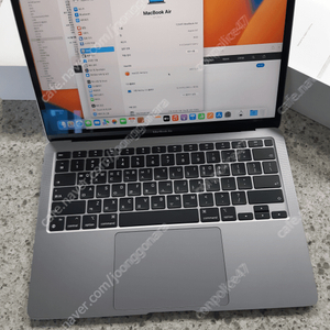 Apple 맥북 에어 13, 256GB, MGN63KH/A, 스페이스 그레이, 8GB, MAC OS