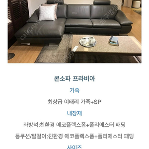 콘소파 프라비아 그리지오 카우치 쇼파/소파 입니다