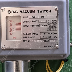 SMC 압력스위치(VACUUM SWITCH) ISG190-030 판매합니다.