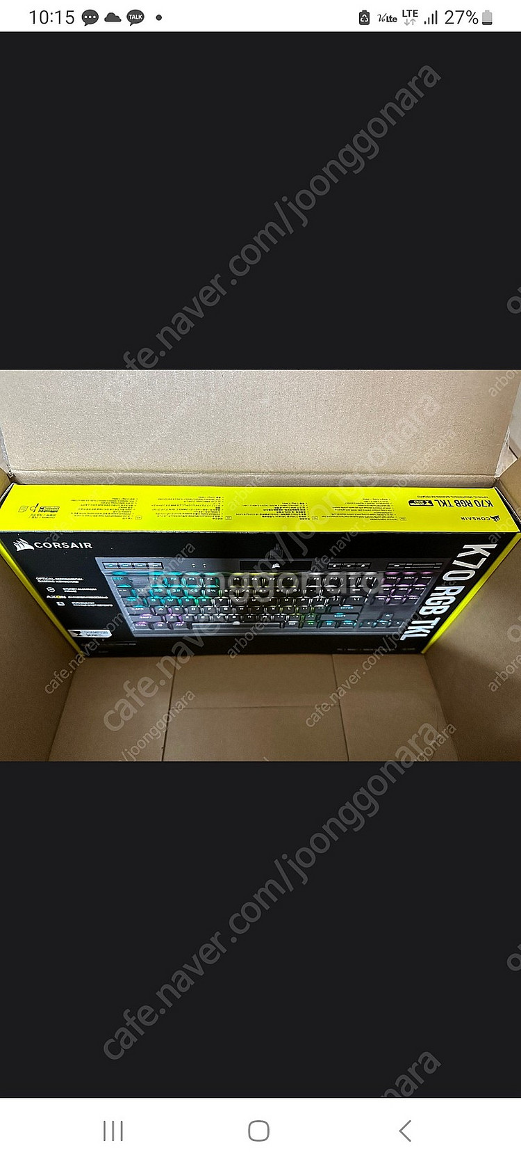 민트급 커세어 k70 rgb tkl 챔피언시리즈 광축 ...--0
