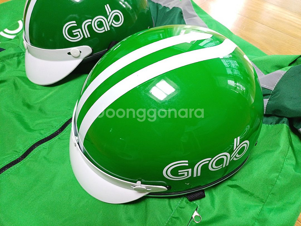 베트남 grab 그랩 라이더 쟈켓, 헬멧--7