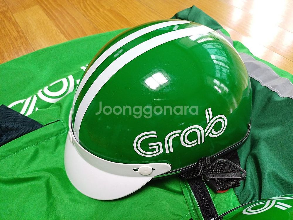 베트남 grab 그랩 라이더 쟈켓, 헬멧--8