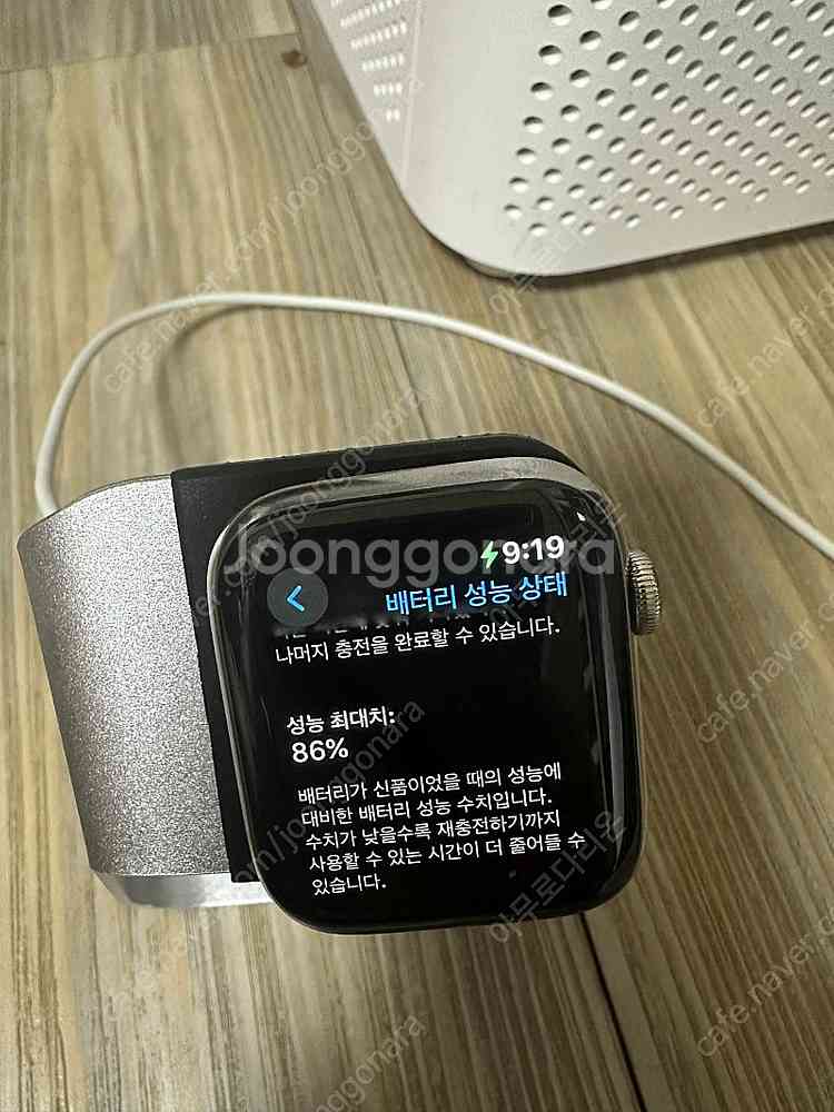 애플워치 시리즈6 스테인리스 45mm 후면파손 후면--1
