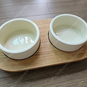 스몰스터프 2구 식기 강아지 밥그릇