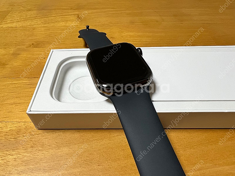 애플워치 8 45mm 스테인리스 그라파이트 애케플 팝니다. (배터리 효율 100%)--0