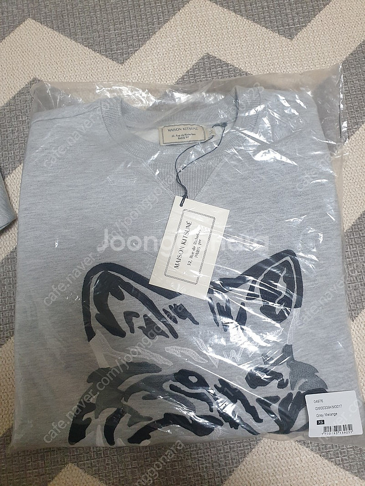 메종키츠네 빅헤드 폭스 기모 맨투맨 티셔츠 새상품--3