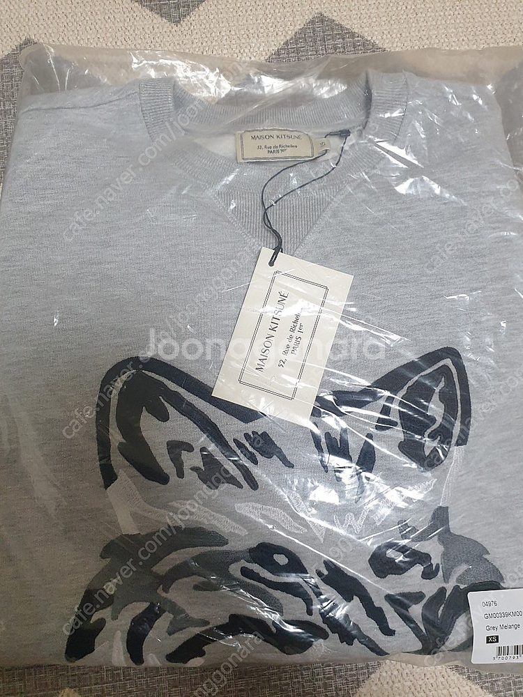 메종키츠네 빅헤드 폭스 기모 맨투맨 티셔츠 새상품--6