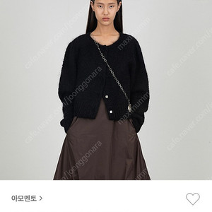 아모멘토 뉴 그랜마 가디건 블랙 운포 15