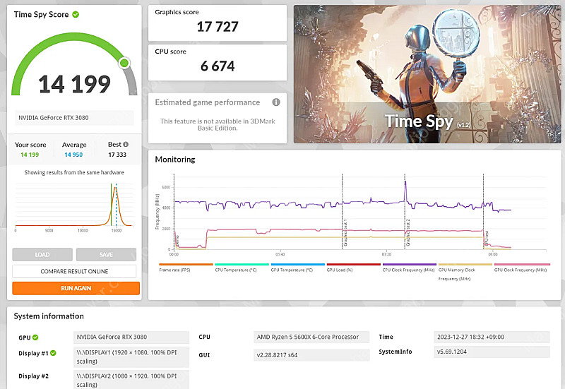 지포스 RTX 3080 10GB 갤럭시 EX GAMER...--2