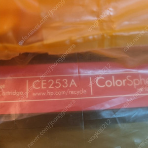 정품토너 CE253A(빨간색) 비닐 미개봉.착불