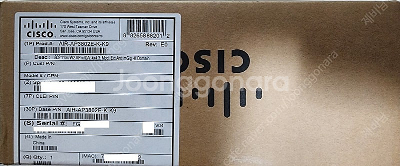 Cisco AP AIR-AP3802E-K-K9--0