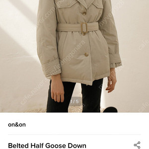 온앤온 Belted Half Goose Down NEP2XM902 벨티드숏패딩 베이지55