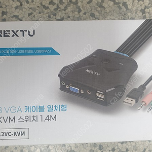 넥스트 612VC-KVM 스위치 USB VGA 2대1 케이블 일체형 무전원