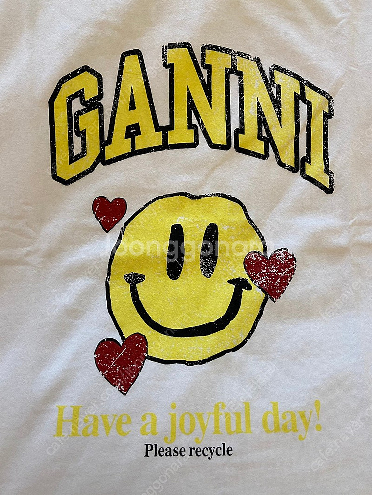 가니 스마일 하트 티셔츠 GANNI--2