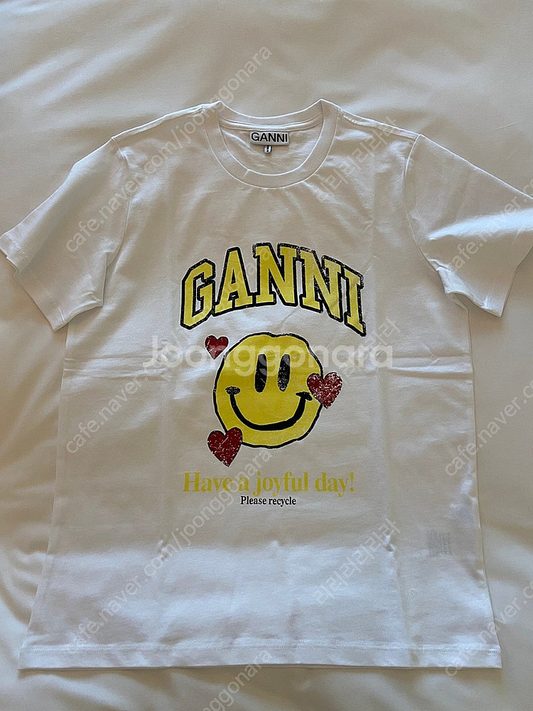 가니 스마일 하트 티셔츠 GANNI--3