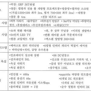 포터 트럭 캠퍼(일괄 및 캠퍼 별매)