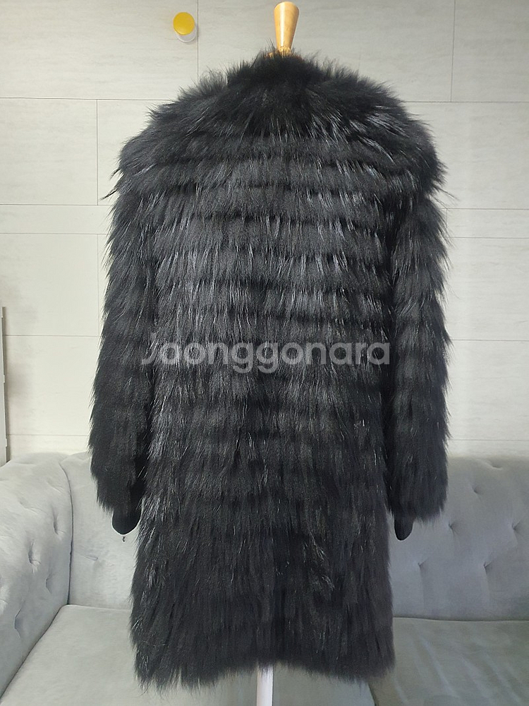 양가죽.여우털 라쿤 니팅퍼 자켓--4