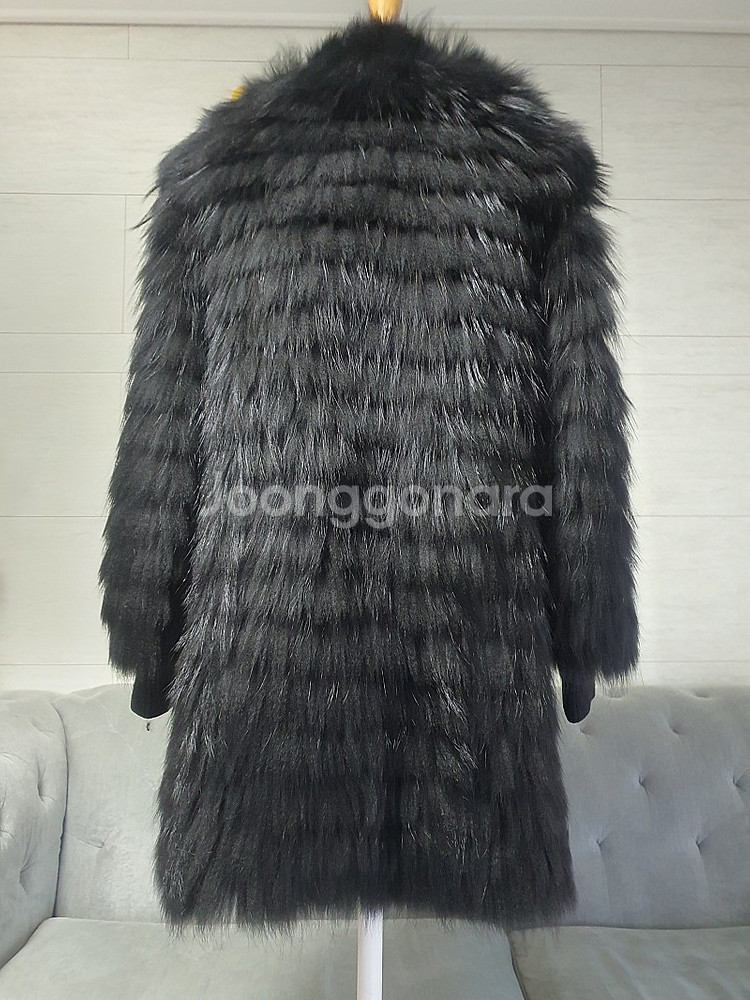 양가죽.여우털 라쿤 니팅퍼 자켓--5