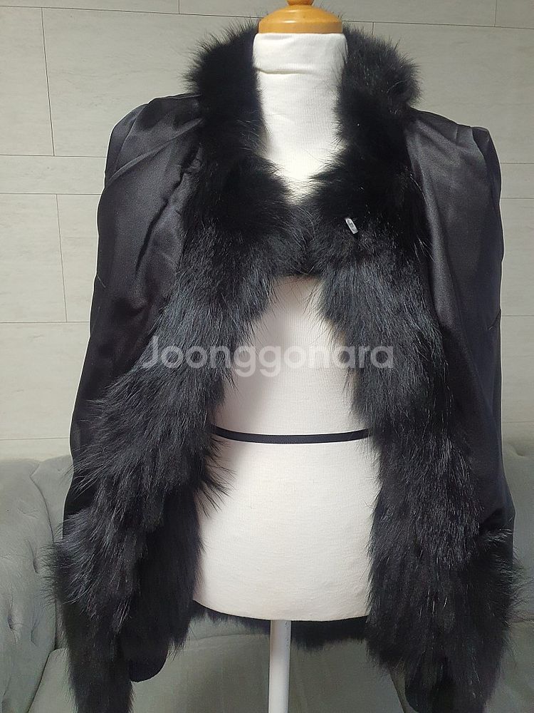 양가죽.여우털 라쿤 니팅퍼 자켓--8