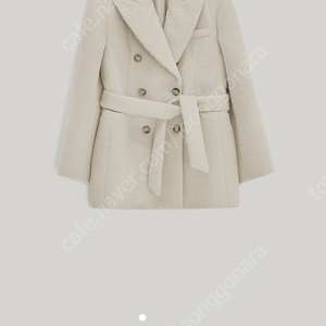 엘보른 Osila Double-breasted Half Coat (Cream) 사이즈 34