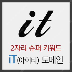 IT.ne.kr (IT, 아이티)2자리 슈퍼키워드 도메인 처분