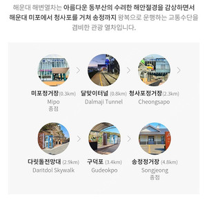 부산 해운대 해변 열차 무제한이용권