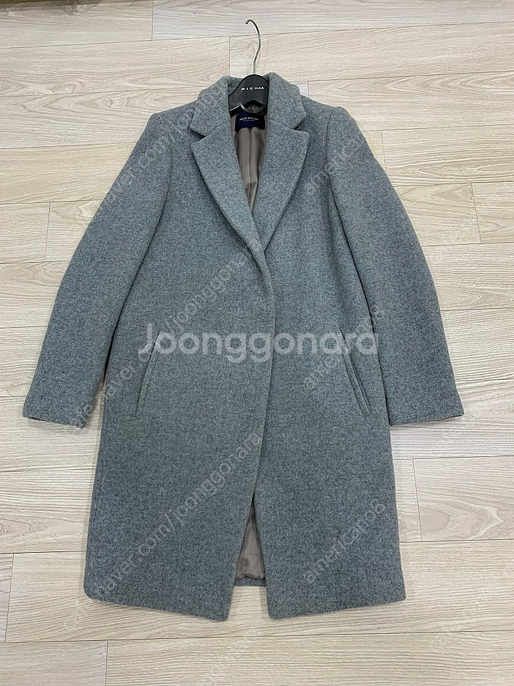 고급오피스룩 모조에스핀 그레이 하프코트--3