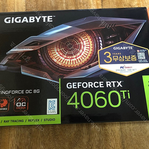 [미개봉] 기가바이트 지포스 RTX 4060ti WINDFORCE OC 8G그래픽 카드 급처분.