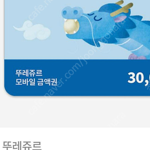 뚜레쥬르 잔액관리 교환권3만원ㅡ25000원(유효기간1년)