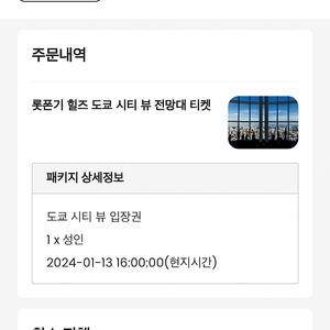 도쿄여행 / 롯폰기 힐즈 도쿄 시티뷰 전망대 티켓