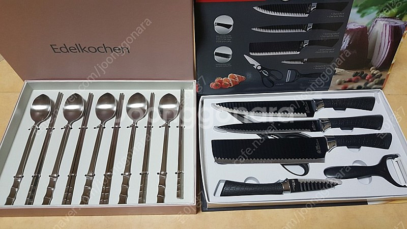 [새상품]에델코첸한식수저5인세트/칼6종세트 판매합니다>>>>쿨거래시 택배 무료배송--0