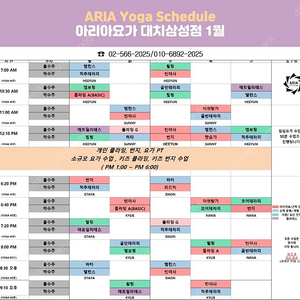 아리아요가 대치삼성점 회원권 양도(2개월)