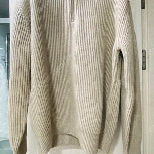 인더로우 HALF ZIP KNIT PULLOVER - BEIGE MELANGE (2사이즈 100정도)