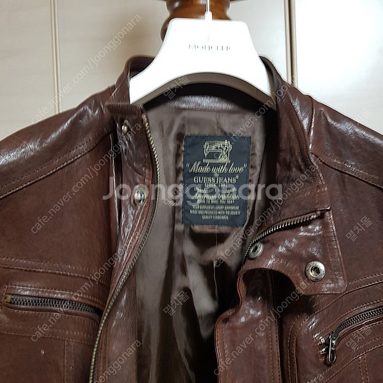게스 라이더 통 양가죽 램 가죽 자켓 105 XL 간지...--7