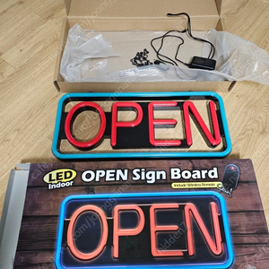 코스트코 LED 네온 OPEN 사인보드