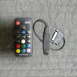 RGB SATA 컨트롤러, 무선 리모컨 (4핀 12V)